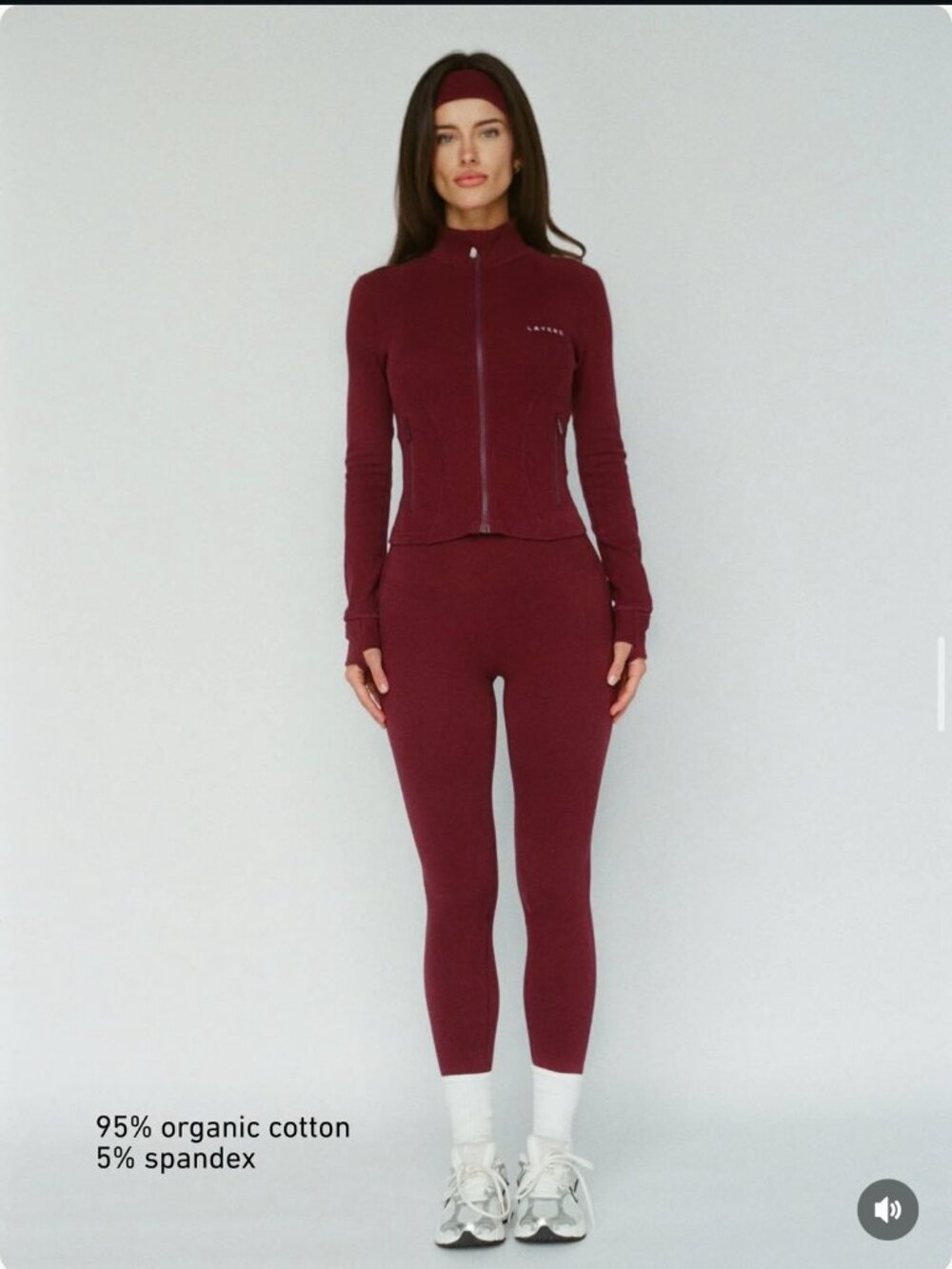 Layere organic cotton leggings XS cherry